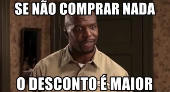 image meme julius, se não comprar nada, o desconto é maior